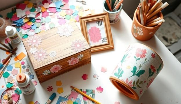 Decoupage box and frame