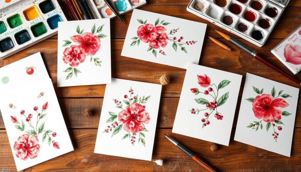 watercolor christmas crafts