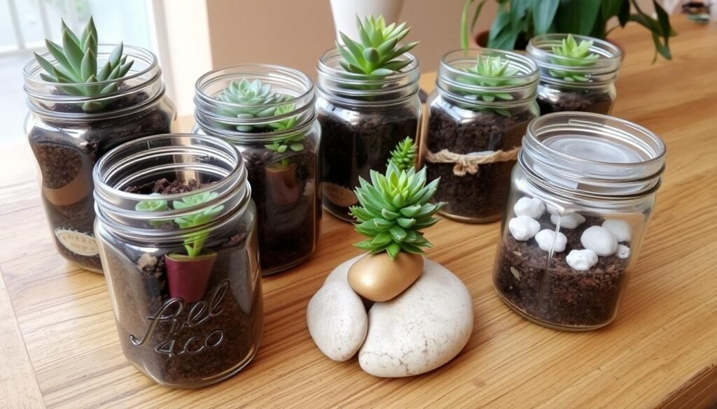 mason jar garden planters
