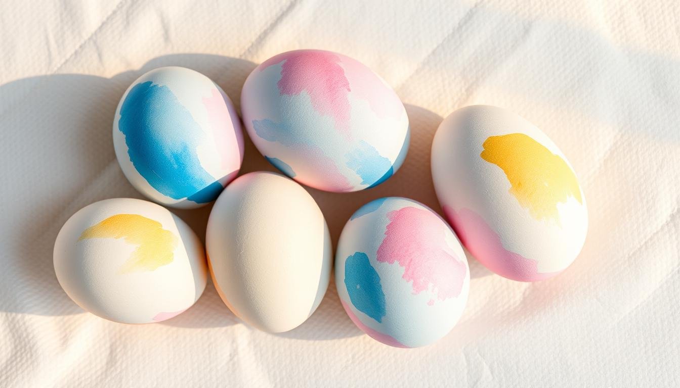 How to Make Watercolor Easter Eggs with a Pastel Gradient