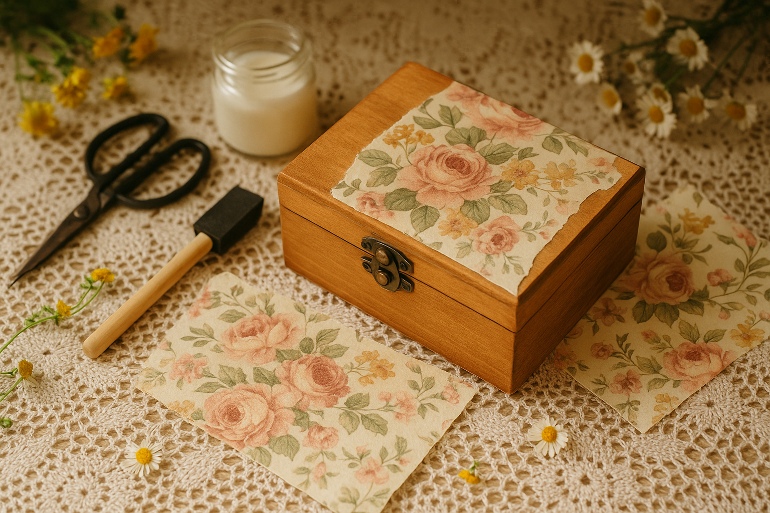 How to Make a Personalized Jewelry Box with Decoupage (Even If You’re a Total Beginner)